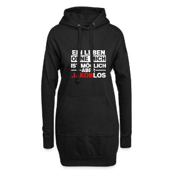 bière les amateurs de bière boire un verre célébrer jakob - Sweat-shirt à capuche long Femme - noir - Devant