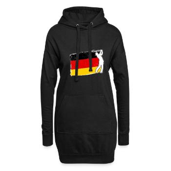 Golfspieler Deutschland Flagge Golf - Hoodie-Kleid - Schwarz - Vorne
