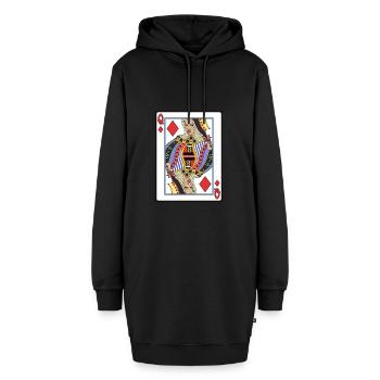 Dame de Carreau - Sweat-shirt à capuche long Femme - noir - Devant