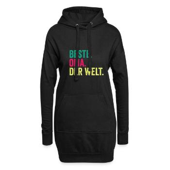 Großmutter Oma - Hoodie-Kleid - Schwarz - Vorne