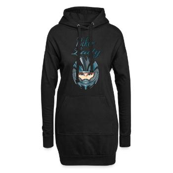 Lady biker pour un motard motard - Sweat-shirt à capuche long Femme - noir - Devant