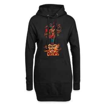 le cirque - Sweat-shirt à capuche long Femme - noir - Devant