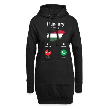 Hongrie Drapeau De l’Union européenne Cadeau - Sweat-shirt à capuche long Femme - noir - Devant