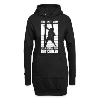 Kugelstoßen | Leichtathletik Kugelstoßer Geschenke - Hoodie-Kleid - Schwarz - Vorne