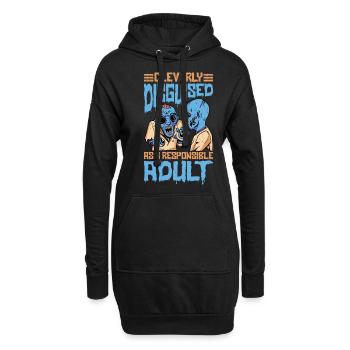 Cleverly Disguised As A Responsible Adult 26 - Hoodie-Kleid - Schwarz - Vorne