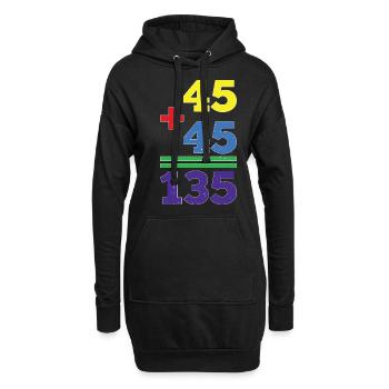 45 + 45 = 135 29 - Hoodie Dress - black - Front