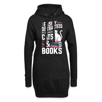 Katze Balinesische Geschenk - Hoodie-Kleid - Schwarz - Vorne