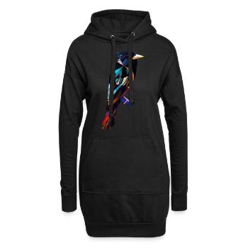 Elster - Hoodie-Kleid - Schwarz - Vorne