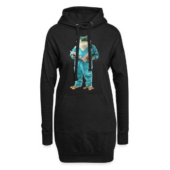 Frosch - Hoodie-Kleid - Schwarz - Vorne