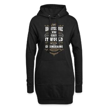 Architekt Design - Hoodie-Kleid - Schwarz - Vorne