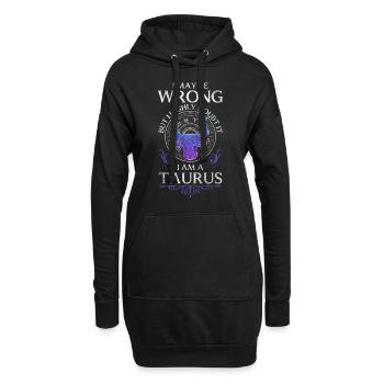 Symbole de la Terre du zodiaque - Sweat-shirt à capuche long Femme - noir - Devant