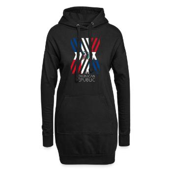 République dominicaine Flag Dom Rep Flag Voyage - Sweat-shirt à capuche long Femme - noir - Devant