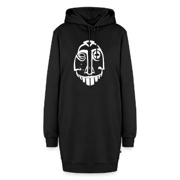 Maske Totem Drei Gesichter Hindu Gottheit Weiss - Hoodie-Kleid - Schwarz - Vorne