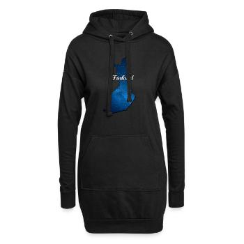 Karte von Finnland Finnland Finnland - Hoodie-Kleid - Schwarz - Vorne