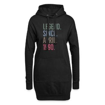 Légende depuis avril 1990 - Sweat-shirt à capuche long Femme - noir - Devant