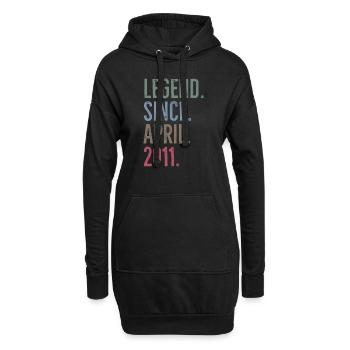 Légende depuis avril 2011 - Sweat-shirt à capuche long Femme - noir - Devant