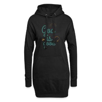 God is good - Hoodie-Kleid - Schwarz - Vorne