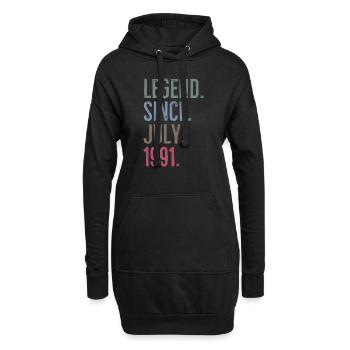Legende seit Juli 1991 - Hoodie-Kleid - Schwarz - Vorne
