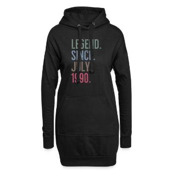 Legende seit Juli 1990 - Hoodie-Kleid - Schwarz - Vorne