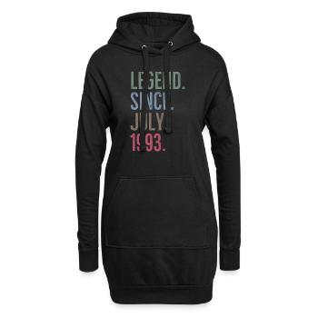Legende seit Juli 1993 - Hoodie-Kleid - Schwarz - Vorne