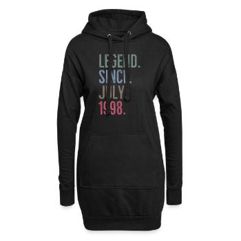Légende depuis juillet 1998 - Sweat-shirt à capuche long Femme - noir - Devant