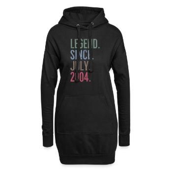 Légende depuis juillet 2004 - Sweat-shirt à capuche long Femme - noir - Devant