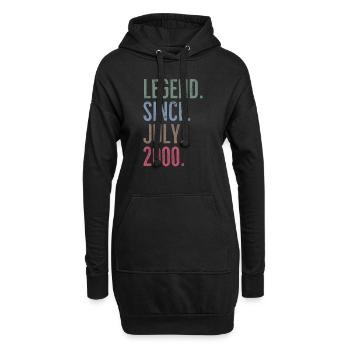Légende depuis juillet 2000 - Sweat-shirt à capuche long Femme - noir - Devant