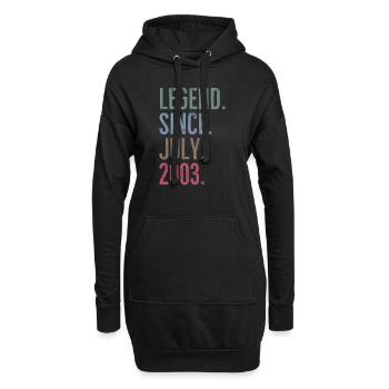 Légende depuis juillet 2003 - Sweat-shirt à capuche long Femme - noir - Devant
