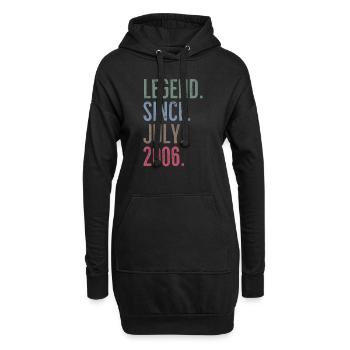 Légende depuis juillet 2006 - Sweat-shirt à capuche long Femme - noir - Devant