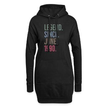 Legende seit Juni 1990 - Hoodie-Kleid - Schwarz - Vorne