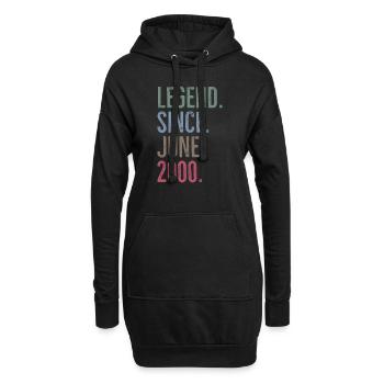 Légende depuis juin 2000 - Sweat-shirt à capuche long Femme - noir - Devant