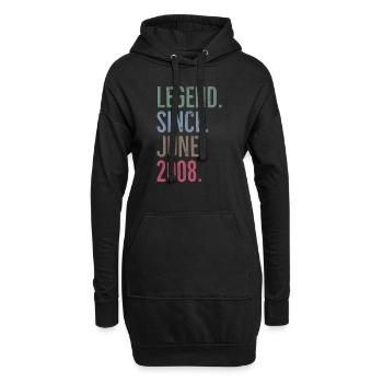 Légende depuis juin 2008 - Sweat-shirt à capuche long Femme - noir - Devant
