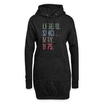 Légende depuis mai 1975 - Sweat-shirt à capuche long Femme - noir - Devant