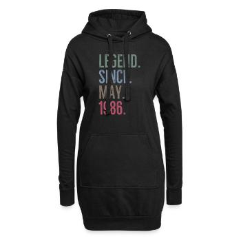 Legende seit Mai 1986 - Hoodie-Kleid - Schwarz - Vorne