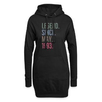 Legende seit Mai 1993 - Hoodie-Kleid - Schwarz - Vorne