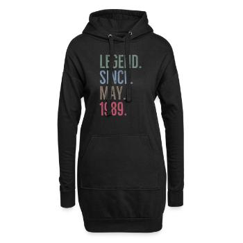 Legende seit Mai 1989 - Hoodie-Kleid - Schwarz - Vorne