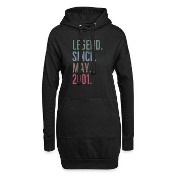 Legende seit Mai 2001 - Hoodie-Kleid - Schwarz - Vorne