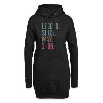 Légende depuis mai 2006 - Sweat-shirt à capuche long Femme - noir - Devant