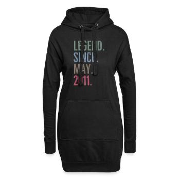 Légende depuis mai 2011 - Sweat-shirt à capuche long Femme - noir - Devant