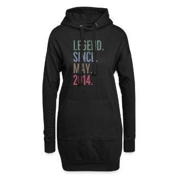 Légende depuis mai 2014 - Sweat-shirt à capuche long Femme - noir - Devant