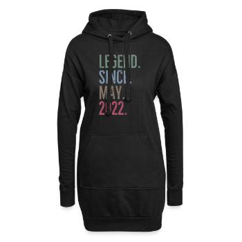 Légende depuis mai 2022 - Sweat-shirt à capuche long Femme - noir - Devant