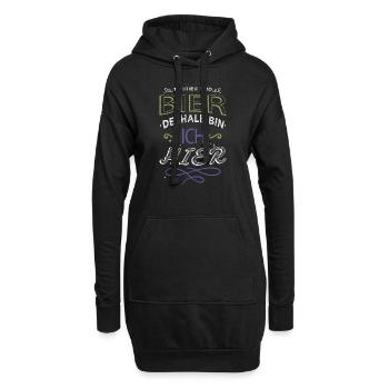 gerste statement kneipe geschenkidee - Hoodie-Kleid - Schwarz - Vorne