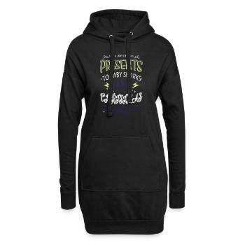 birthday present idea bodybuilding awesome - Hoodie-Kleid - Schwarz - Vorne