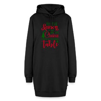 Weihnachts-Design-Saison der Auswahl - Hoodie-Kleid - Schwarz - Vorne