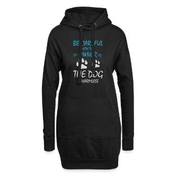 Dog Hund - Hoodie-Kleid - Schwarz - Vorne