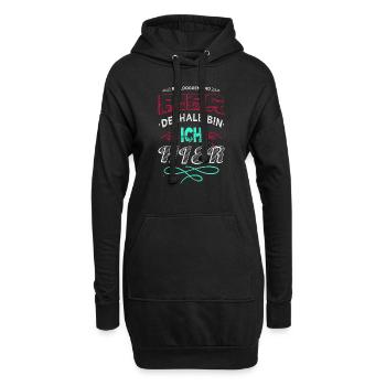 tier geburtstagsgeschenkidee witzig geek haustier - Hoodie-Kleid - Schwarz - Vorne