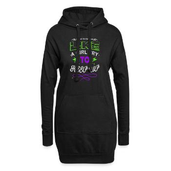 mer baignade papa t-shirts piscine t-shirts apnée - Sweat-shirt à capuche long Femme - noir - Devant