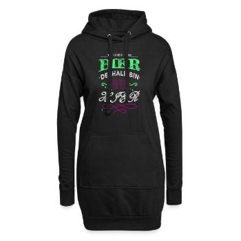geburtstagsgeschenk lustige tshirts - Hoodie-Kleid - Schwarz - Vorne