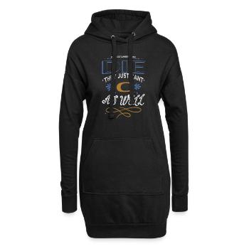 hacking computer birthday present idea awesome - Hoodie-Kleid - Schwarz - Vorne