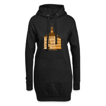 Bischofswerda Rathaus Oberlausitz Sachsen - Hoodie-Kleid - Schwarz - Vorne
